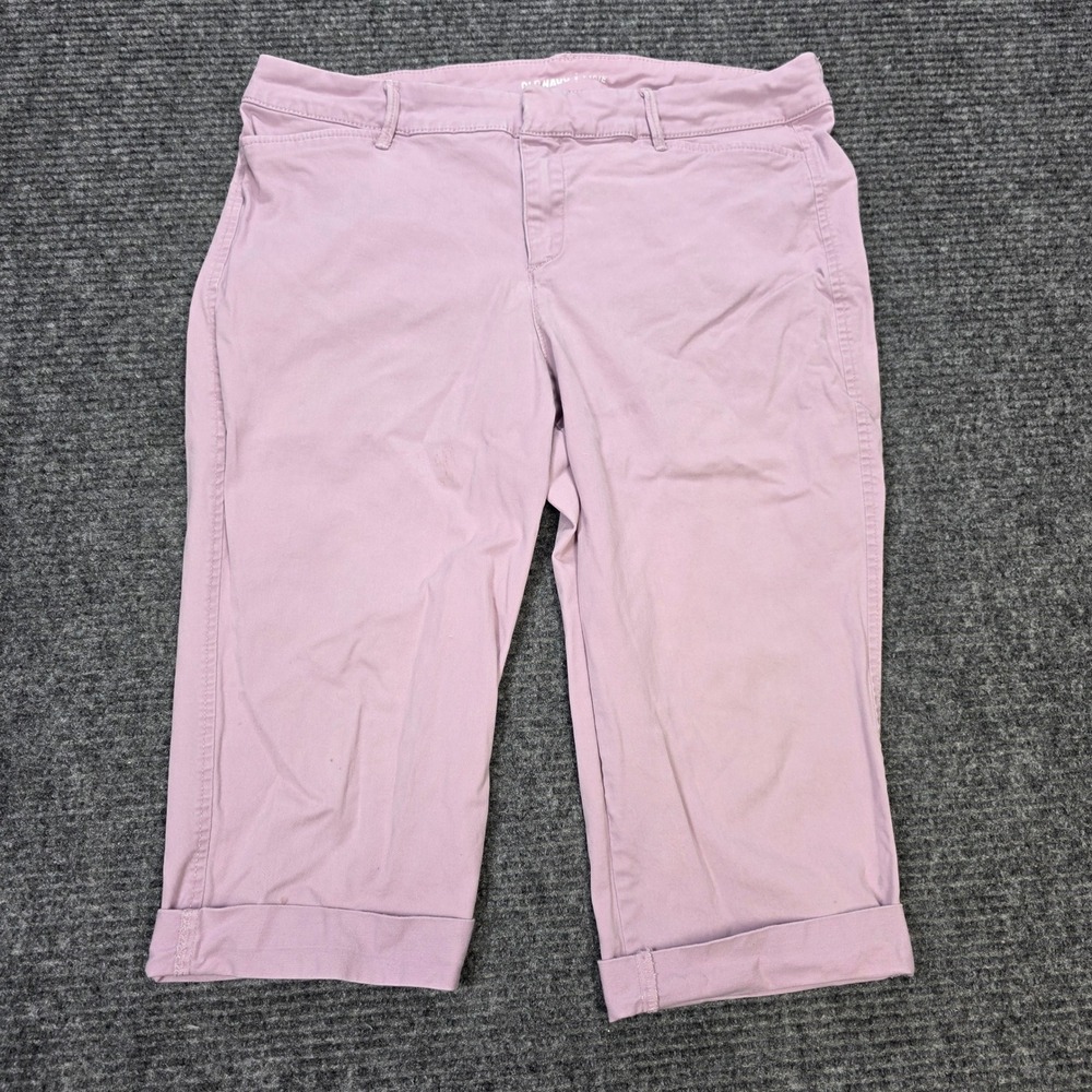 Old Navy Pixie Chino Pants Women's Size 10 Purple Mauve Slim‎ Mid Rise Stretch